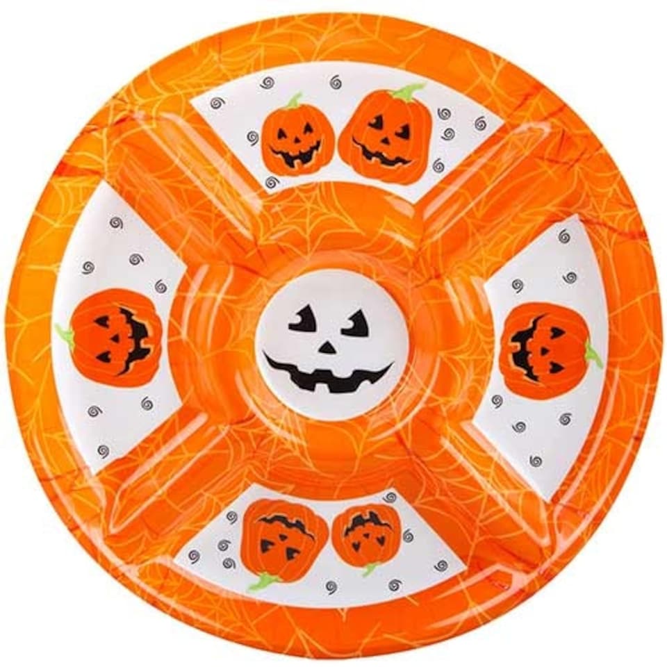 Halloween Pumpkin Orange Round Dip Tray 30cm