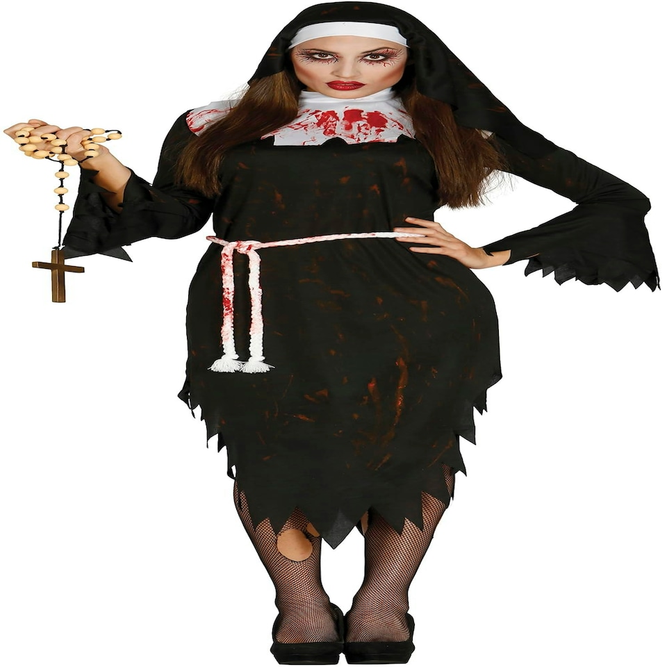 image 1 of Fancy Dress Adult Zombie Nun - XL