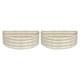 image 1 of Harbour Housewares Semicircular Steel Raised Beds - 90cm x 45cm - Ivory - 2pc | Cream