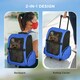 image 8 of PawHut Pet Travel Backpack Bag Cat Puppy Dog Carrier w/ Trolley and Telescopic