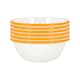 image 1 of Argon Tableware 16cm Coloured Enamel Bowls - Set of 6 - Lightweight Metal Camping Serving Bowls for Snacks, Pasta, Salad | Yellow | Yellow