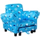 image 9 of HOMCOM Kids Armchair Children Mini Sofa Wood Frame w/ Footrest Cute Cloud Star 