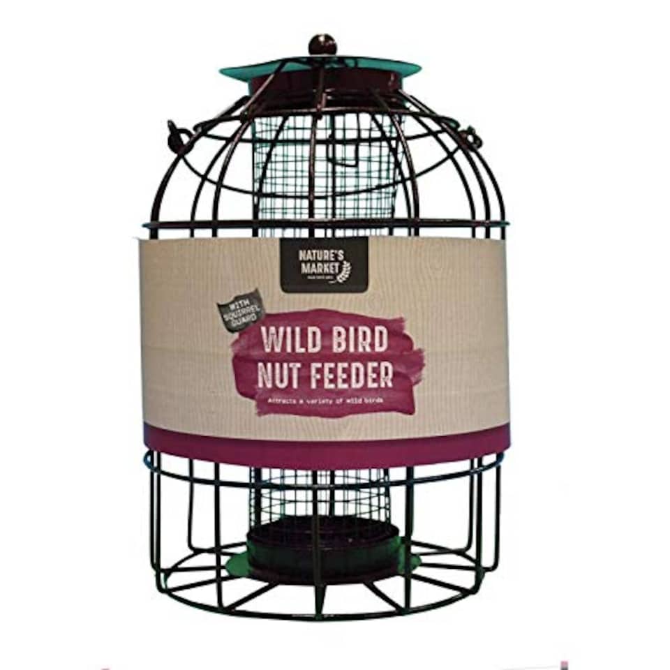 image 1 of Pack of 4 Wild Bird Hanging Nut Feeder with Squirrel Guard