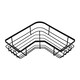 image 2 of Living and Home 3Pcs Corner Shower Caddy Set with Wall Stickers - Black