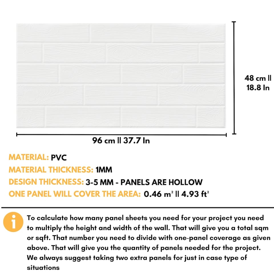 image 1 of NOVECRAFTO Faux Wood Wall Panels – White Wood Grain – 6 PVC Sheets – Tongue & Groove Design – 2.76m² (29.76sqft) – Moisture-Resistant Cladding