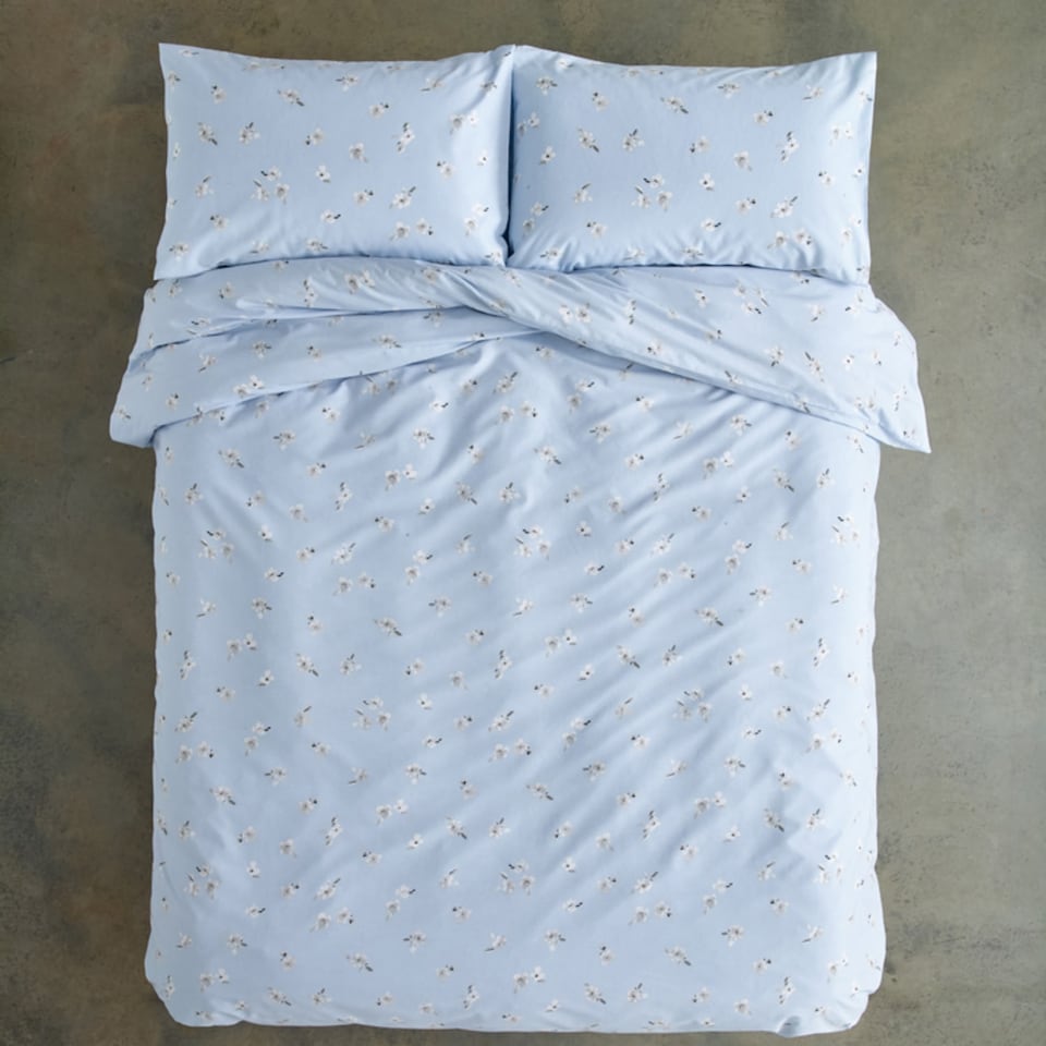 image 1 of Meadow Cotton Duvet Set with Printed Design