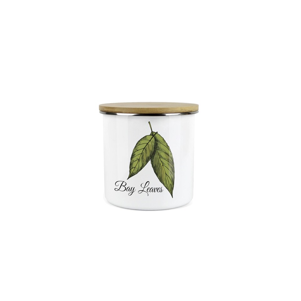 image 1 of Classic Herbs Kitchen Food Storage Canister - Bay Leaves