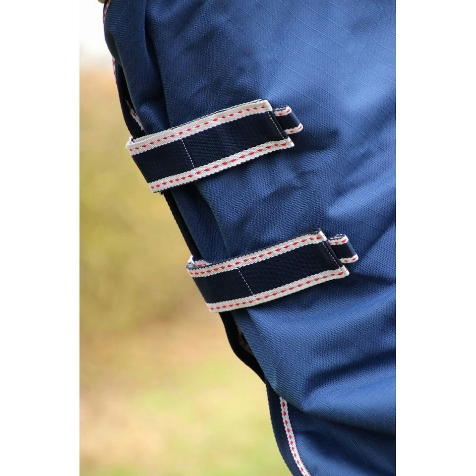 image 1 of Hy DefenceX System Detachable Neck Waterproof Horse Turnout Rug - Navy/Purple - 5´ 6"