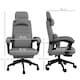 image 3 of Vinsetto Office Chair, Ergonomic Desk Chair, High Back Fabric Work Chair with 160 Reclining Backrest, Retractable Footrest, Neck and Lumbar Pillow for Home and Study, Dark Grey