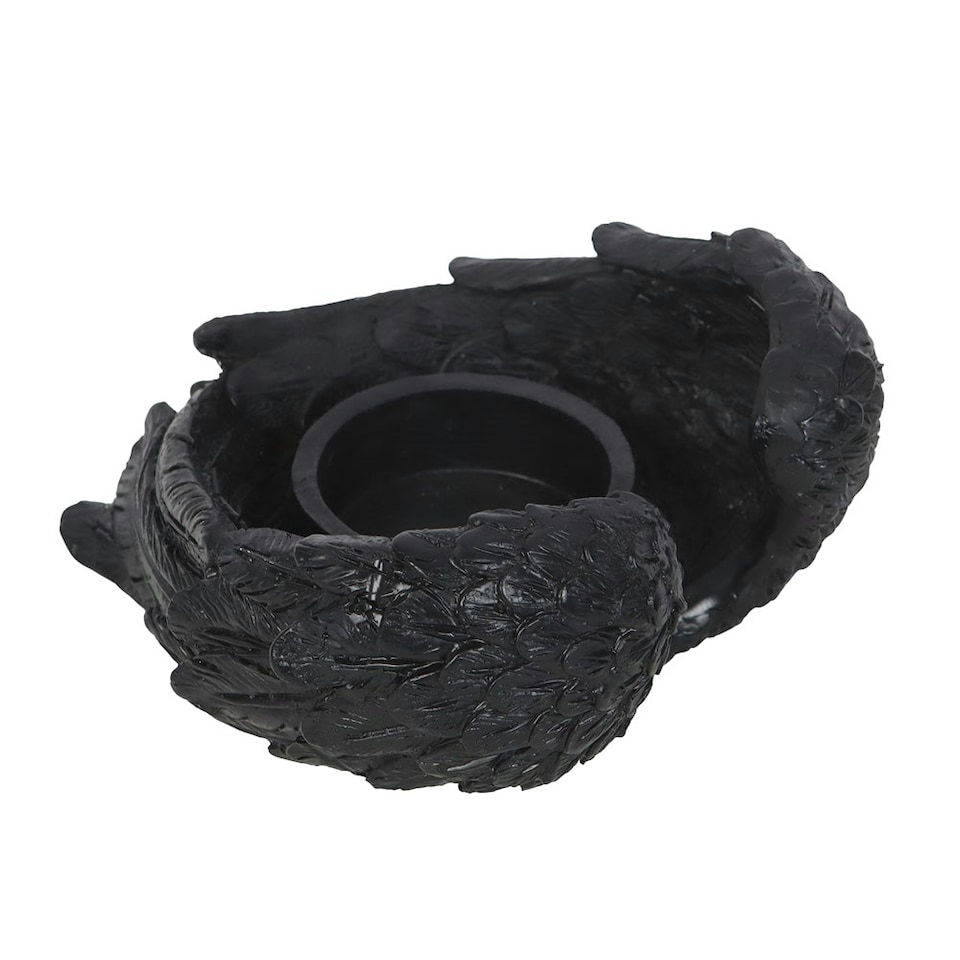 image 1 of Something Different Raven Wings Tea Light Holder - Black - One Size