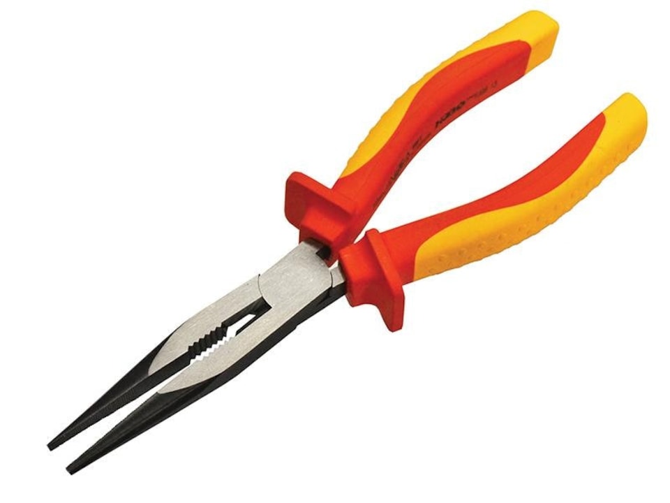 Faithfull Long Nose Pliers Vde 210Mm