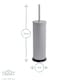 image 2 of Harbour Housewares Round Toilet Brush - Matt Grey Grey