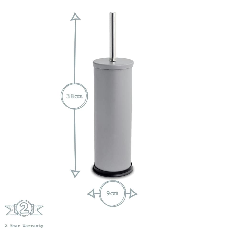 image 1 of Harbour Housewares Round Toilet Brush - Matt Grey Grey