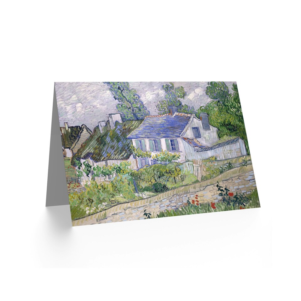 image 1 of Vincent Van Gogh Houses At Auvers Blank Art Card