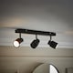 image 2 of ValueLights Benton Black IP44 Bar Bathroom Ceiling Light | Black