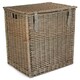 image 2 of Wicker Large Antique Wash Vintner Storage Picnic Basket Brown | Brown | One Size