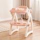 image 2 of BiBi Doll Baby Doll High Chair Feeding Set Nursery Toy Peach Cream Role Play Accessories