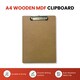 image 5 of A4 Quality Wooden Clipboard with Hanging Hole