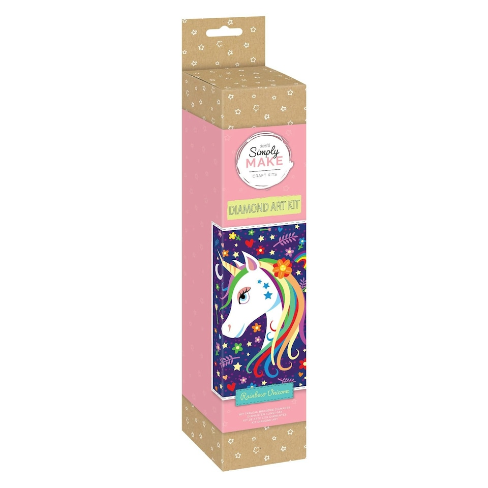 Simply Make Diamond Art Kit - Rainbow Unicorn - DecoArt N/A