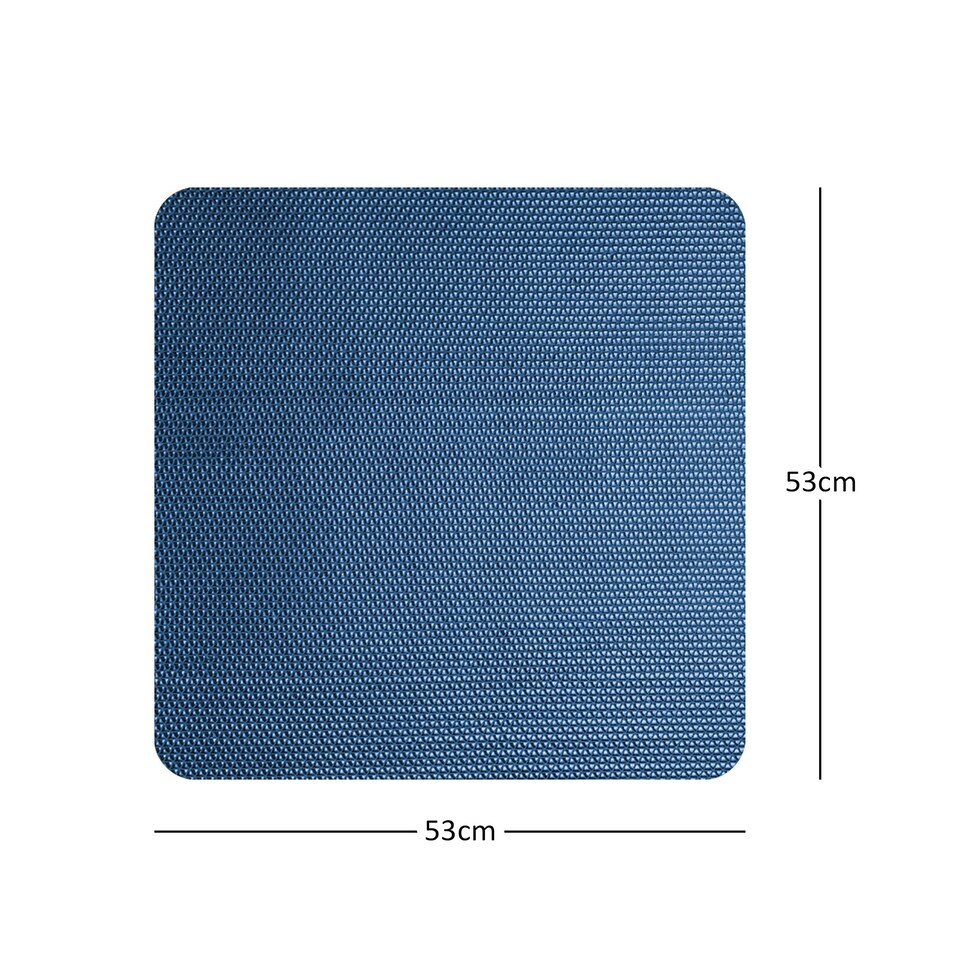 image 1 of Nicoman Reversible Dual-Colour PVC Shower Mat - 53cm x 53cm | Blue | Blue/Green | Square 53x53cm