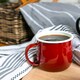 image 4 of Argon Tableware Coloured Enamel Belly Mugs - 375ml - Red - Pack of 6 Red