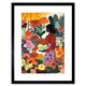 image 1 of Danish Pastel Aesthetic Florist Flower Market Watercolour 9x7" Black Framed Wall Art Print