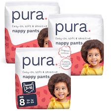Pura Soft & Sensitive Nappy Pants Size 8, 44ct