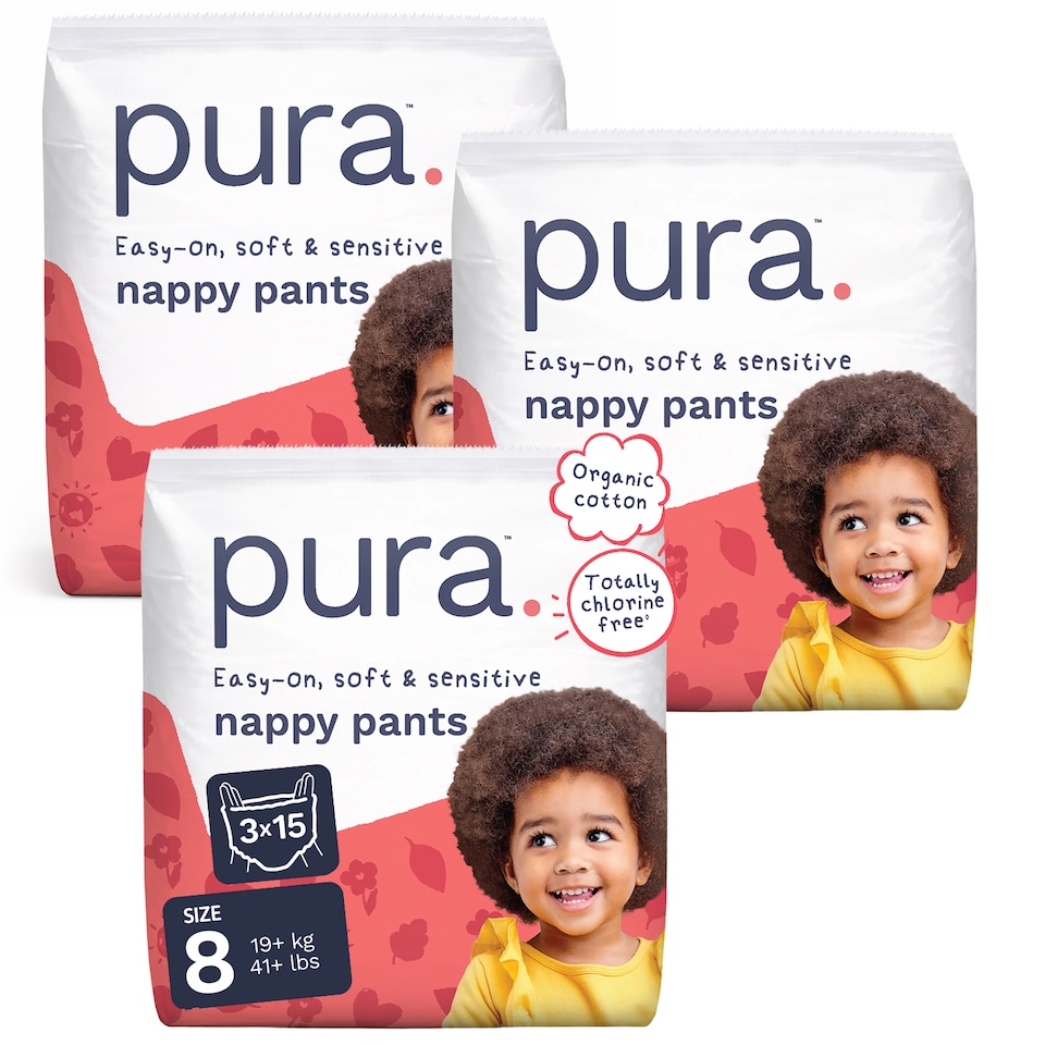 image 1 of Pura Soft & Sensitive Nappy Pants Size 8, 44ct