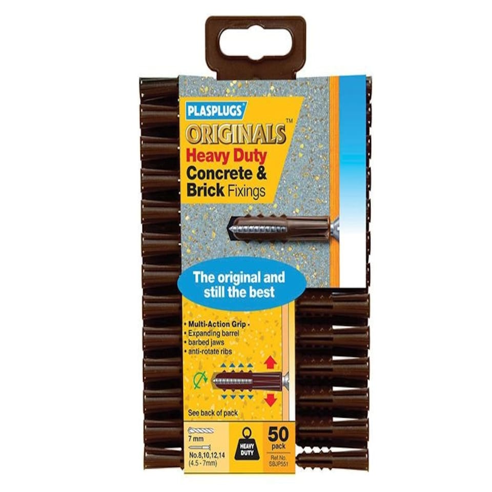 PLASPLUGS Sbjp551 Heavy-Duty Fixings (50)