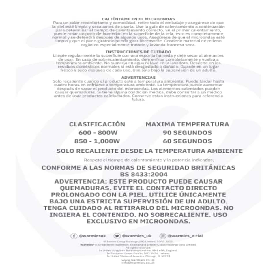 image 1 of Warmies Plush Bagpuss Microwavable Weighted Teddy with French Lavender Scent, Hot or Cold for Cool Relaxation and Warm Relief