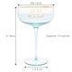 image 3 of Lesser & Pavey Novelty Blue Coupe Cocktail Glass - Sip Sip Hooray