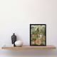 image 2 of Townhouses Trees Cityscape Living Room Black Framed Wall Art Print A4