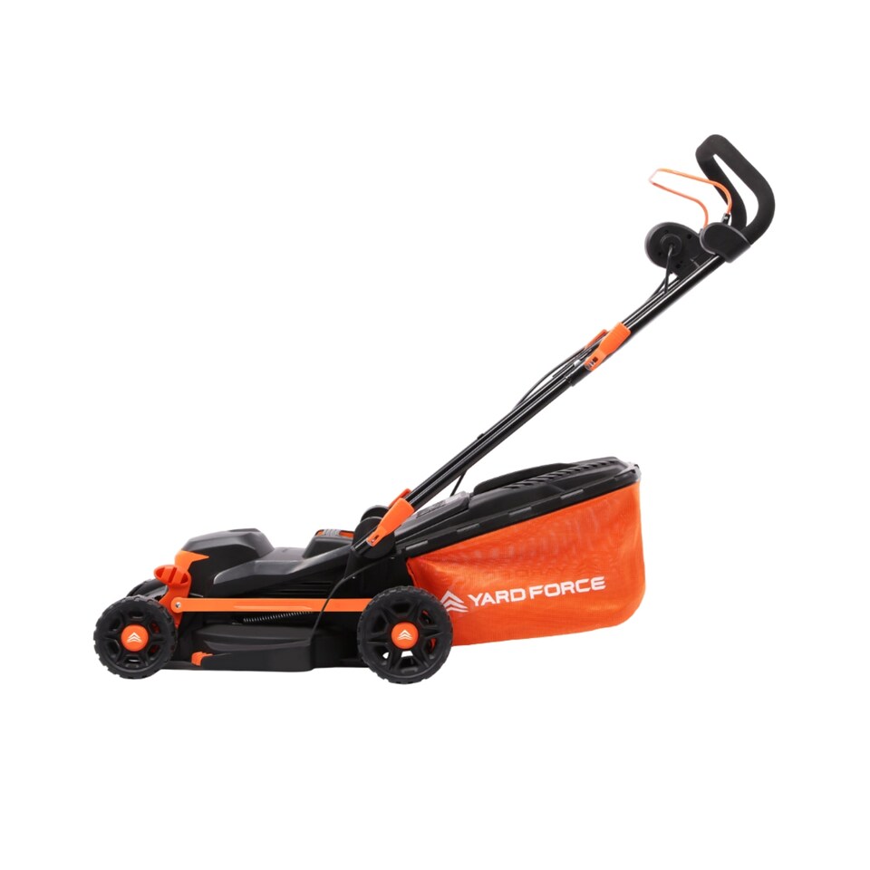 image 1 of Yard Force 1400W 34cm Corded Electric Lawnmower Rear Roller 35L Grass Bag | Black