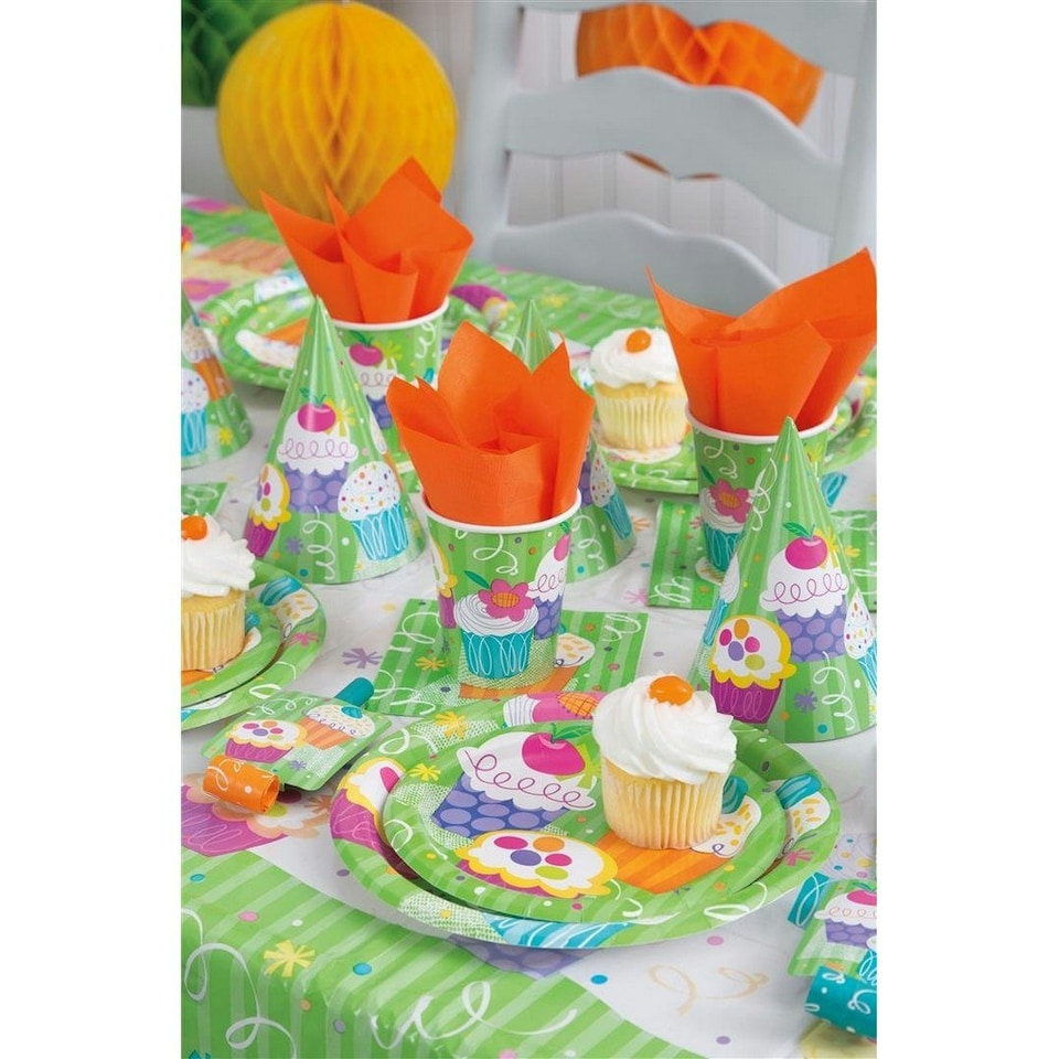 image 1 of Unique Party Paper Cupcake Disposable Cup (Pack of 8) - Green/Multicoloured - One Size