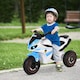image 2 of HOMCOM Kids Ride-On Police Bike 3-Wheel Vehicle with Music Lights Safe Seat Handlebars Toddler NO POWER Child Learning Fun Development 18-36 Months Blue