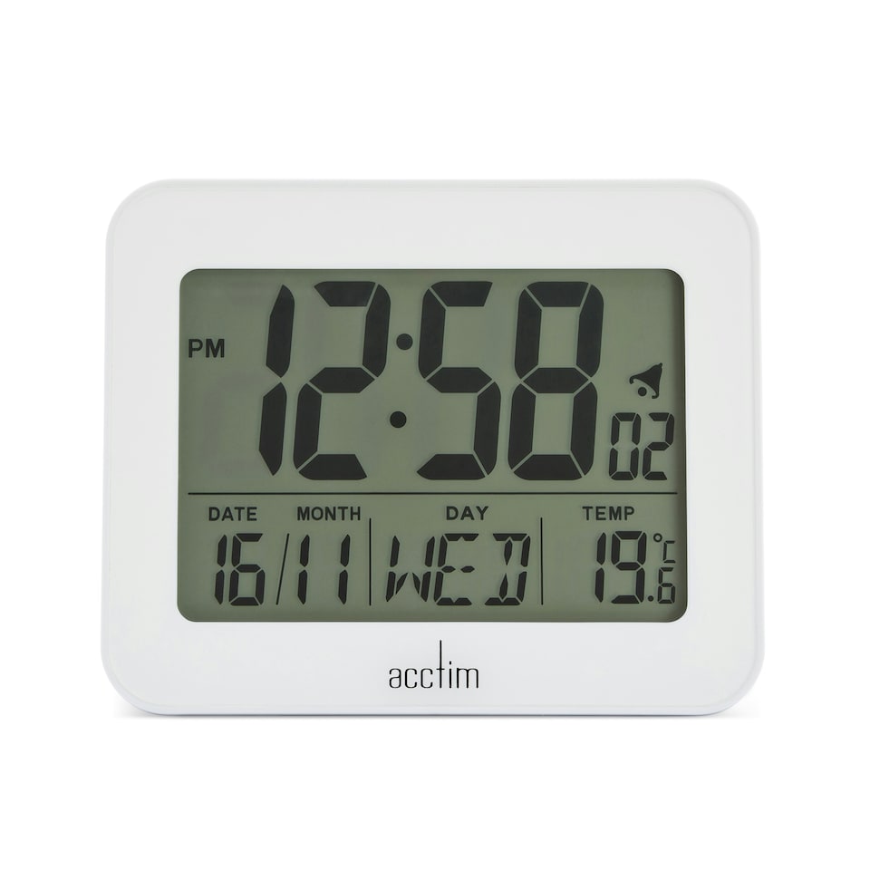 image 1 of Acctim Otto Superbrite® Digital Bedside Alarm Clock | White | One Size