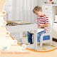 image 6 of COSTWAY Kids Multifunctional Table and 2 Chairs Set Blue