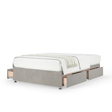 Ortho Classic Orthopaedic Seal Grey Naples Velvet 4 Drawer Divan Set King Size