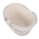 image 2 of Medium White Swing Handle Wicker Shopper with White Lining | White | White