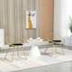image 2 of HOMCOM Metal Wire Dining Chairs Set of 2, Steel Frame for Kitchen Gold