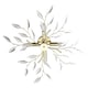 image 5 of Modern Brushed Gold Plated Branch Ceiling Light Fitting with Acrylic Leaves | Gold | Gold | 1