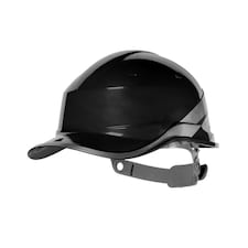 Delta Plus Hi-Vis Baseball Safety Helmet - Black - One Size