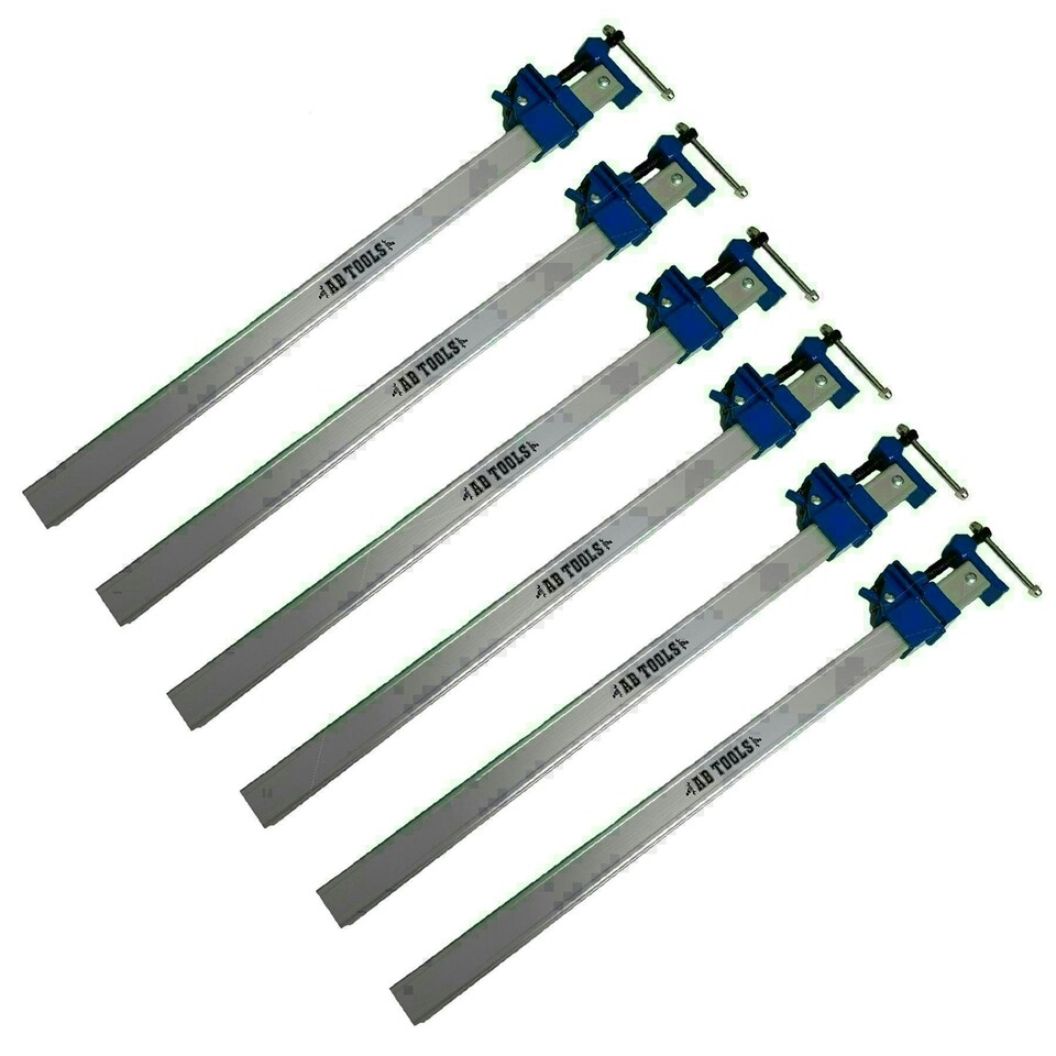 image 1 of 24" 600mm Aluminium Sash Clamp Grip Bench Work Holder vice Slide Clamp 6pk