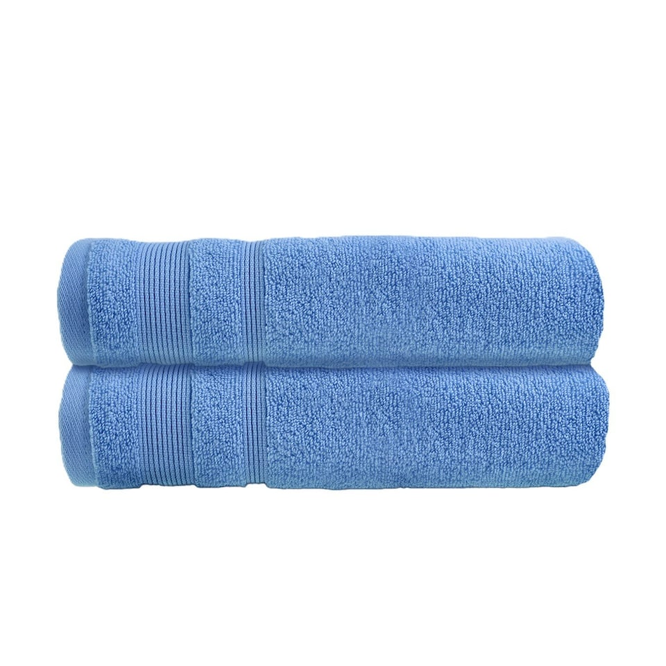 image 1 of Luxury Zero Twist Egyptian Cotton Bath Towels 70 x 120cm - Pack of 2 Silver | Dove Grey | Bath towel