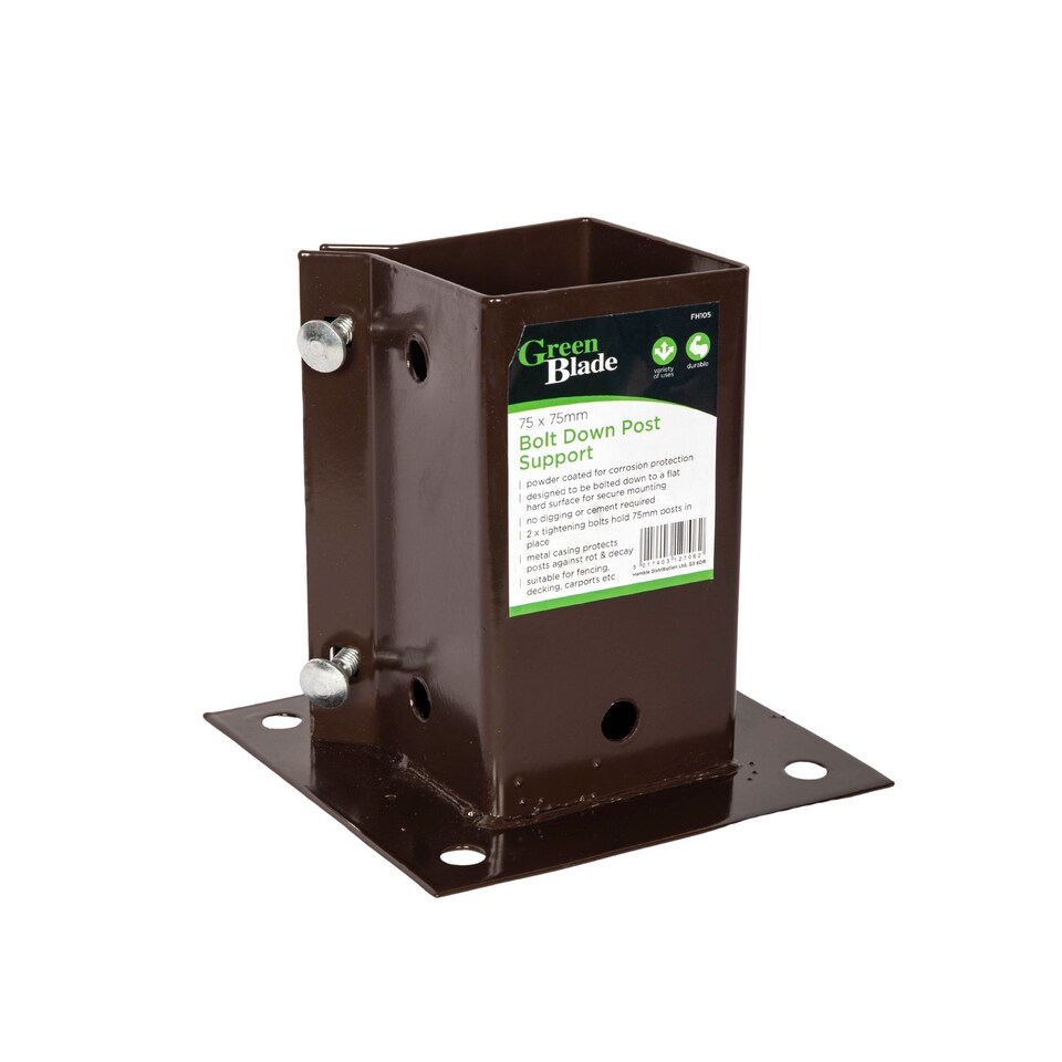 image 1 of 75mm x 75mm (3" x 3") Metal Garden Fence Post Holder / Spike