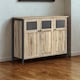 image 5 of Multipurpose Kitchen Sideboard Buffet Cabinet With Doors Turquoise
