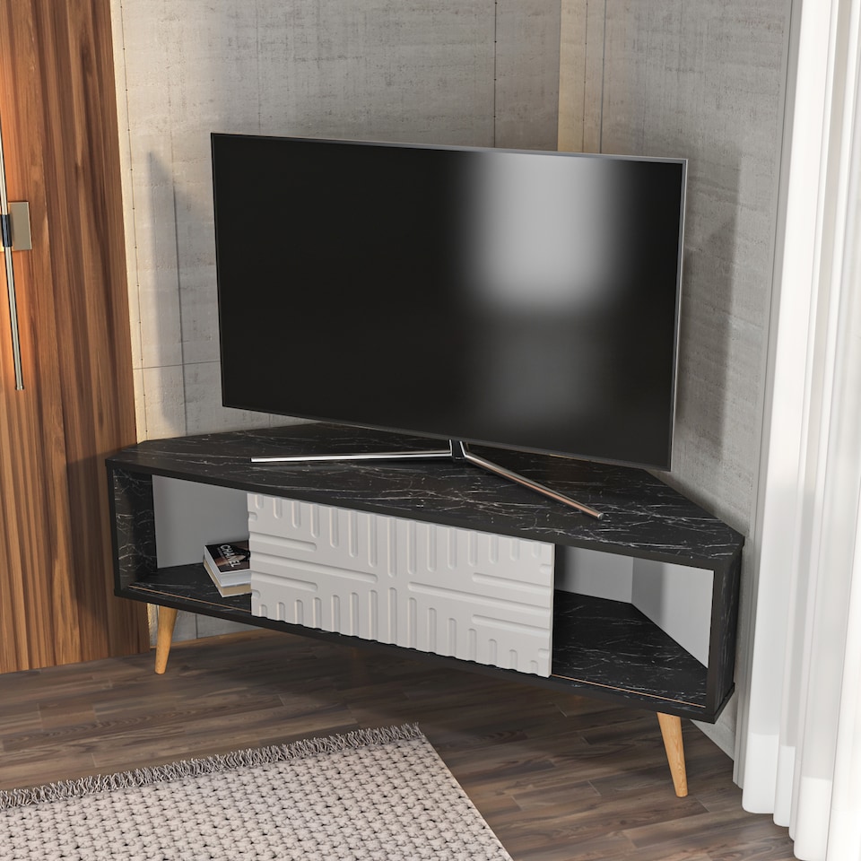 image 1 of Decorotika Modern Mora Corner TV Unit for TVs up to 63 inches