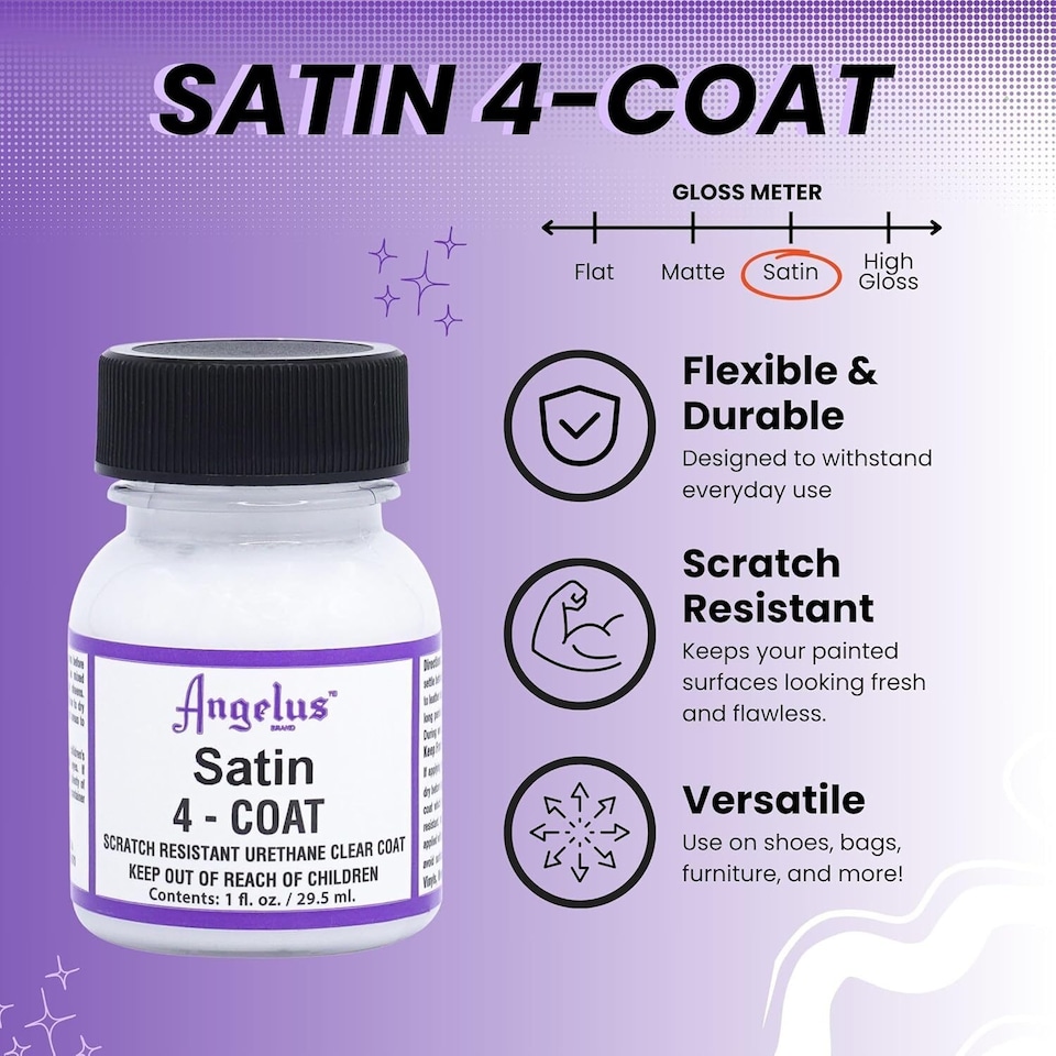 image 1 of Angelus 4-Coat 903 Satin Finisher - Soft Sheen for Leather Goods