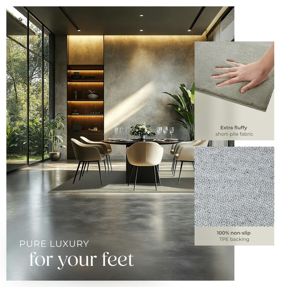 image 1 of Rug Zonelle - short pile and ultra-soft, rectangular or round Yellow | Sand | 140 x 200 cm