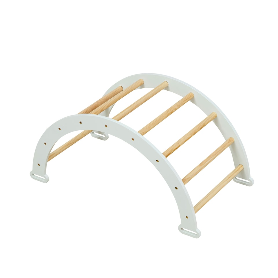 image 1 of Tutti Bambini Scala Montessori 3 in 1 Pikler Climbing Frame with Climbing Wall - Sea Mist